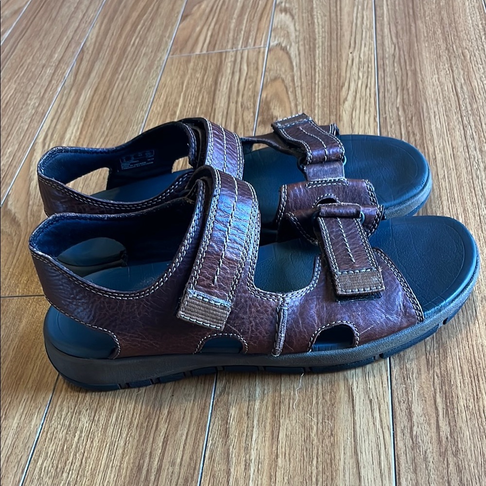 Clarks Brixby Shore Brown Leather Men's Sandals US 9 M